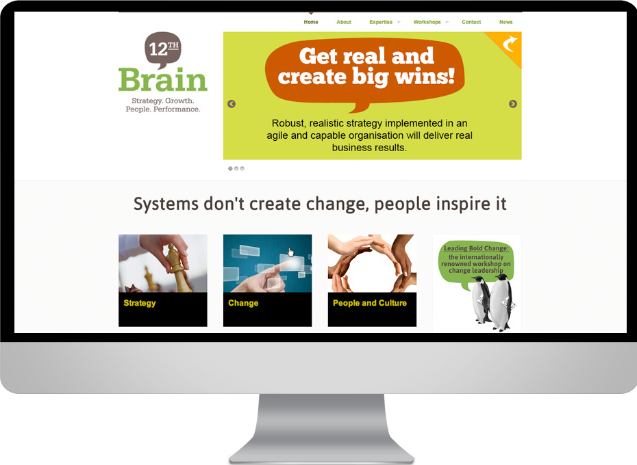 12th Brain Brisbane based Change Consultants web design custom wordpress project