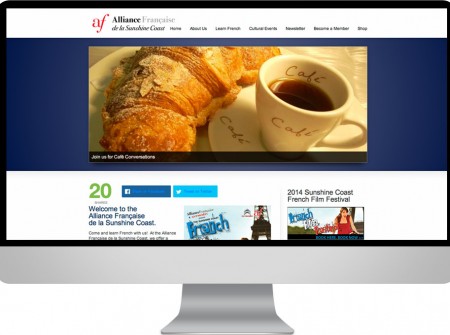 Alliance Francaise Sunshine Coast Responsive Woo Commerce web site design developer