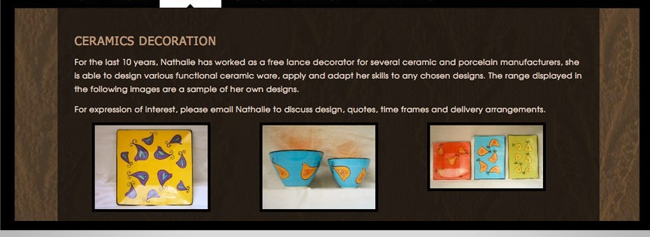 Maleny based Sunshine Coast  artist Nathalie Bastier designed this custom wordpress website built by working planet