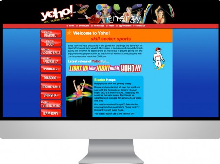 Yoho Brisbane Queensland based toy design and manufacturing web site design