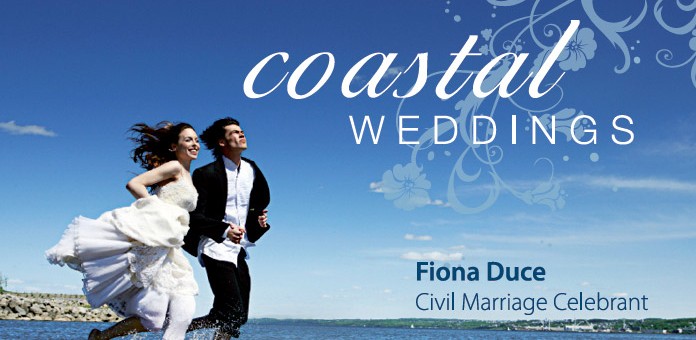 sunshine coast design print project for coastal weddings business card