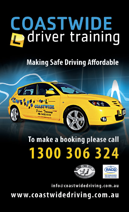 business card design print sunshine coast project for coastwide driving school