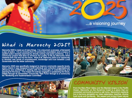 corporate imaging graphics vision for maroochy 2025 poster sunshine coast
